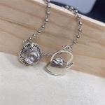 Coffee Cup Teapot Pendant Necklace Antiqued Silver Vintage Charm 3D Teacup Coffee Mug Small Long Sweater Chain Necklace for Women Men Coffee Lovers Birthday Christmas Party Holiday Fashion Jewelry Gifts (Silver)