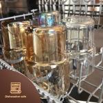 Cute Glass Iced Coffee Cup with Bamboo Lid