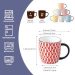 Assorted Colors Ceramic Coffee Mugs Set of 6