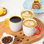Assorted Colors Ceramic Coffee Mugs Set of 6