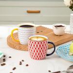 Assorted Colors Ceramic Coffee Mugs Set of 6