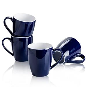 Sweese Navy Porcelain Coffee Mugs - Set of 4