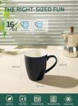 Sweese Navy Porcelain Coffee Mugs - Set of 4