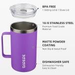Insulated 25oz Stainless Steel Coffee Mug, Purple