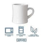 Retro White Diner Coffee Mug Set - 4 Pack