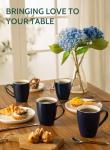 Sweese Navy Porcelain Coffee Mugs - Set of 4
