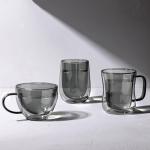 Ecooe Double Walled Glass Coffee Mug Set of 2
