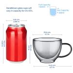 Ecooe Double Walled Glass Coffee Mug Set of 2