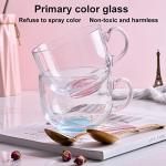 Clear Glass Coffee Mugs Set of 2 – 14.8 oz