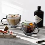 Ecooe Double Walled Glass Coffee Mug Set of 2
