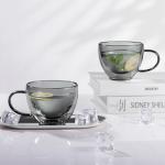Ecooe Double Walled Glass Coffee Mug Set of 2