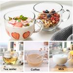 Clear Glass Coffee Mugs Set of 2 – 14.8 oz