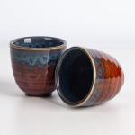 Japanese Ceramic Tea Cups Set - Peacock Tail