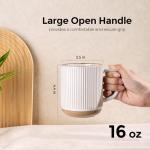 GBHOME Set of 4 Large Stoneware Coffee Mugs