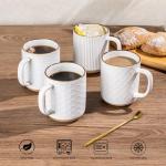 GBHOME Set of 4 Large Stoneware Coffee Mugs