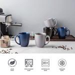 AmorArc Set of 6 Matte Grey Coffee Mugs