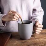 AmorArc Set of 6 Matte Grey Coffee Mugs