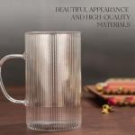 Striped Glass Tea Cups with Infuser - 2pcs