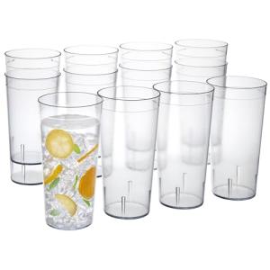 Set of 12 Clear BPA-Free Iced Tea Tumblers