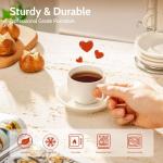 Sweese 4-Piece Stackable Porcelain Espresso Cups Set