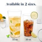 Set of 12 Clear BPA-Free Iced Tea Tumblers