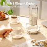 Sweese 4-Piece Stackable Porcelain Espresso Cups Set