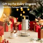 Sweese 4-Piece Stackable Porcelain Espresso Cups Set