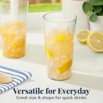 Set of 12 Clear BPA-Free Iced Tea Tumblers