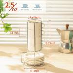 Sweese 4-Piece Stackable Porcelain Espresso Cups Set