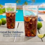 Set of 12 Clear BPA-Free Iced Tea Tumblers