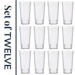 Set of 12 Clear BPA-Free Iced Tea Tumblers