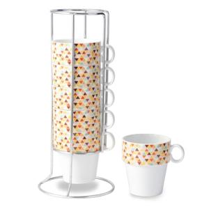 Colorful Stackable Coffee Mug Set of 6