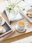 Stackable 6 oz Cappuccino Cups with Saucers