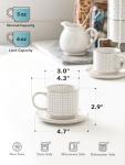 Stackable 6 oz Cappuccino Cups with Saucers