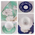 Elegant Peony Flower Tea Cup and Saucer Set