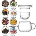 Tosnail Glass Tea Cup Set with Infuser, 2 Pack