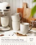 Set of 4 Microwave Safe Ceramic Coffee Mugs