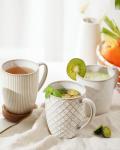 Set of 4 Microwave Safe Ceramic Coffee Mugs