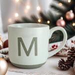 Personalized 15oz Matte Sandstone Letter Mug