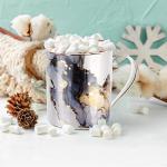 Marble Ceramic Coffee Mug and Tea Cup, 14 OZ