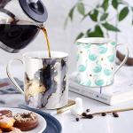 Marble Ceramic Coffee Mug and Tea Cup, 14 OZ