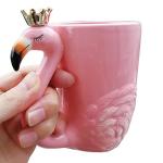 Cute Pink Flamingo Coffee Mug, 16 oz