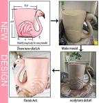 Cute Pink Flamingo Coffee Mug, 16 oz