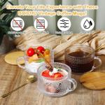 Vintage Coffee Mugs Set with Bamboo Lids