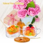 Vintage Coffee Mugs Set with Bamboo Lids