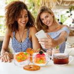 Vintage Coffee Mugs Set with Bamboo Lids