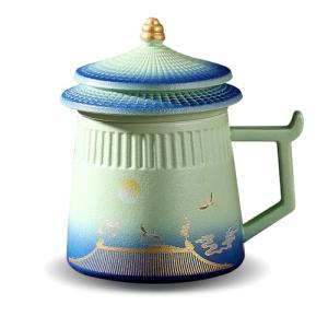 Ceramic Tea Cup with Infuser and Lid