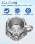 V8 Engine Design Stainless Steel Coffee Mug, 15oz