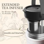Floral White 20 oz Spill Proof Tea Tumbler