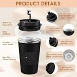 KETIEE 12oz Insulated Travel Coffee Mug